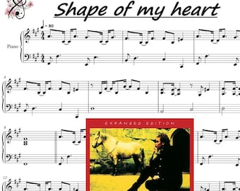 Sting - Shape of My Heart Piano Sheet Music (Intermediate Level) (Digital Download) Includes Weekly Practice Planner