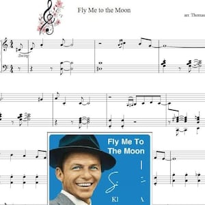Fly Me to the Moon Spartito per pianoforte - Pianoforte per principianti (download digitale)
