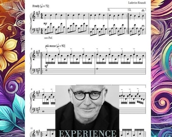 Ludovico Einaudi Experience Piano Sheet Music (Digital Download, 6 Pages) Includes Weekly Practice Planner