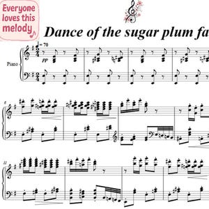Sugar Plum Fairy Piano Sheet Music: Easy Piano Arrangement (Printable PDF File