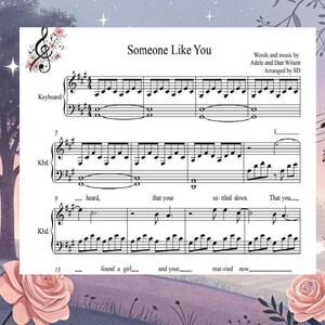 Someone Like You Piano Sheet Music: Intermediate Level (PDF)