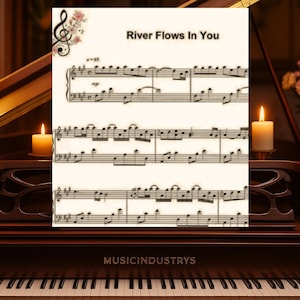River Flows in You Piano Sheet Music: Intermediate Level (3 Pages PDF)