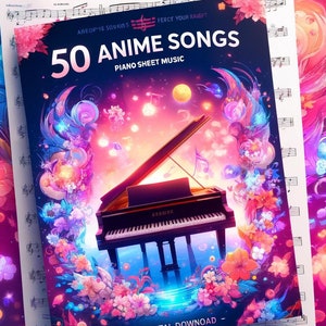 50 Anime Songs Piano Sheet Music Bundle (digital Download) Includes ...