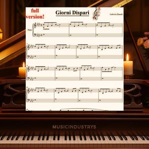 Giorni Dispari Einaudi Klavier Noten 7 Seiten digitaler Download, printable Musik, Musiknoten, klassische Musik