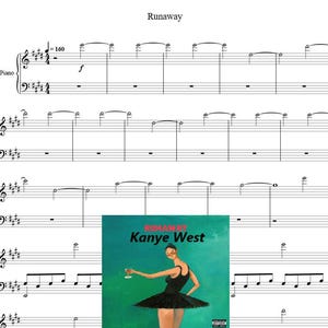 Runaway Piano sheets 5 pages digital download, game songs, printable music, music notes,