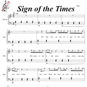 Sign of the Piano Sheet Music, 7 Pages, Easy Piano Arrangement, Printable Sheet, Instant Download