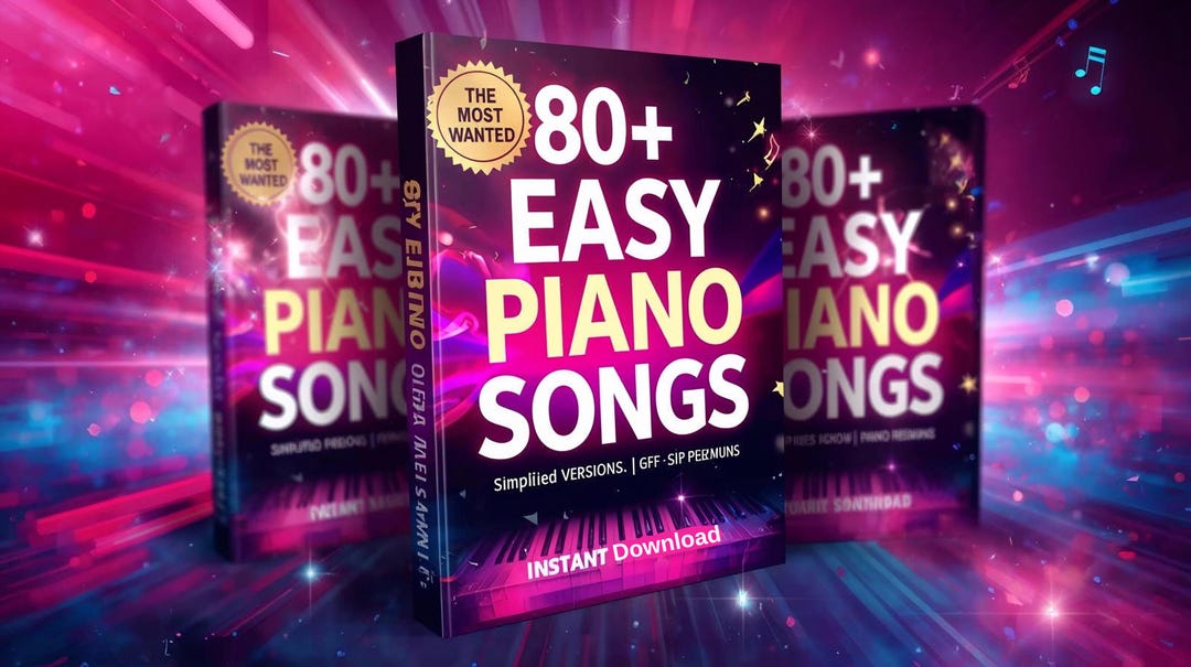 80+ Easy Piano Songs Bundle for Beginners | Simplified Sheet Music PDF ...