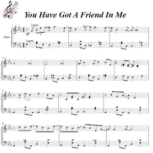 You Have Got friend piano sheets digital download, Easy Piano Arrangement, Printable Sheet, Instant Download
