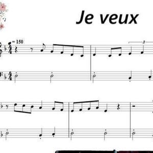 Je Veux Französische Klavier Noten | Klavier Noten 4 Seiten digitaler Download, Noten zum Ausdrucken, Musiknoten, klassische Musik für Anfänger