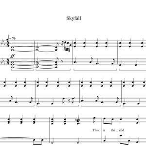 Skyfall Inspired Piano Sheet Music: Beginner Classic (Digital Download) Includes Weekly Practice Planner