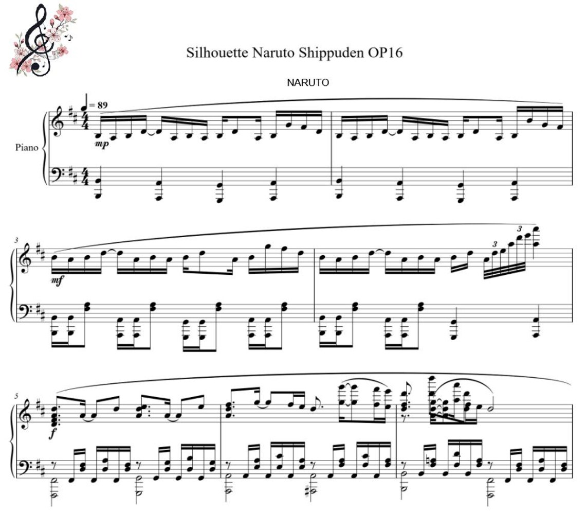 50 Anime Songs Piano Sheet Music Bundle (digital Download) Includes ...