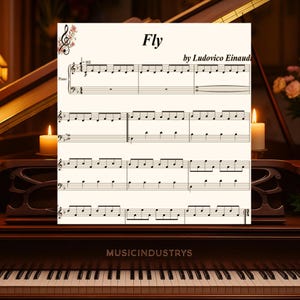 Easy Piano Sheet Music: Ludovico Einaudi - Fly (3 Pages, Printable PDF Download)