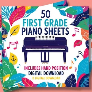 First Grade Piano Sheet Music: Beginner Songs (Digital Download)