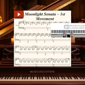 Moonlight Sonata Piano Sheet Music: Intermediate Level + Tutorial (Printable PDF, 5 Pages)