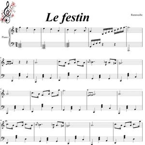 le festin piano sheets 4 pages digital download, printable music, music notes, sheet music