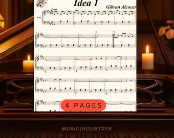 Idea 1 Easy Piano Sheet Music: , Beginner-Intermediate (Printable PDF Download) Includes Weekly Practice Planner