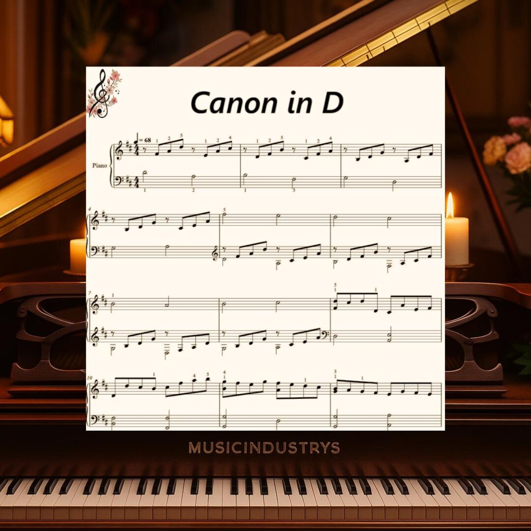 カノン ニ長調 ピアノ楽譜：クラシック初心者向け楽譜（デジタル