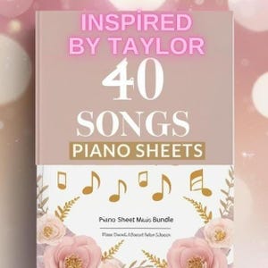 40 collection Piano sheets 160 pages -(everyone can play!) |pop songs piano gits Printable Music, Classic Music Gift)