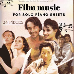 Film music piano sheets 96 pages digital download, printable music, music notes,sheet music