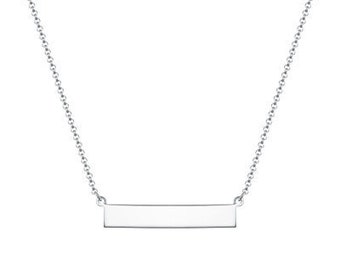 925 Pure Sterling Silver Bar Necklace