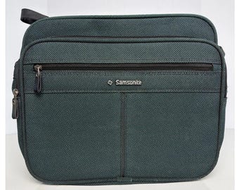 Vintage Samsonite Messenger Bag Teal Green Ballistic Nylon Travel Crossbody Bag