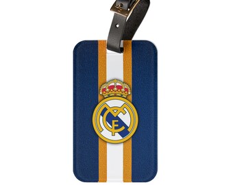Real Madrid Luggage Tag, Sports Travel Accessory, Soccer Fan Gear, Personalized Baggage Tag, Gift for Football Lovers, Travel Accessories