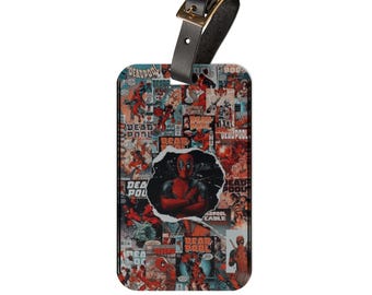 Deadpool Luggage Tag, Fun Travel Accessory for Marvel Fans, Unique Gift, Comic Book Lover's Travel Gear, Stylish Suitcase Tag