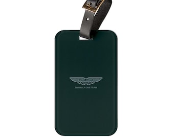 Luxury Leather Luggage Tag - Travel Accessory, Personalized Suitcase Identifier, Ideal Gift for Travelers, F1 Fans, Stylish Baggage Tag