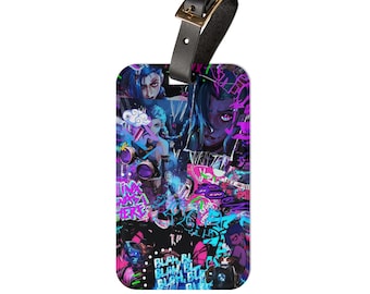 Arcane Luggage Tag, Colorful Travel Accessory, Gift for Travelers, Funky Baggage Identifier, Unique Suitcase Tag, Personal Travel Label