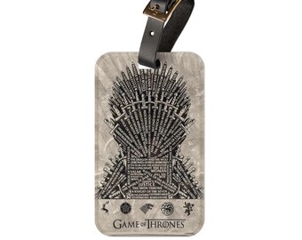 Game of Thrones Luggage Tag, Unique Travel Accessory, Adventure Gift, Airline Tag, Fandom Gear, Funny Baggage Tag