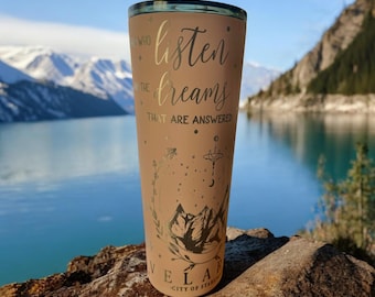 Velaris City of Starlight Tumbler | ACOTAR Inspired | Soft-Touch Laser Engraved Design - 30 oz Slim