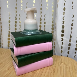 Book Stack Soap Holder, Library Decor, Bath & Body Works Foaming Soap Fits