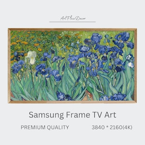 Van Gogh Irises Frame TV Art, Famous Painting by Vincent Van Gogh, Irises by Van Gogh,4K Samsung Frame TV Art