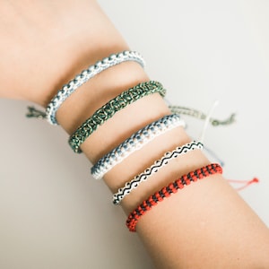 WATERPROOF Surf Bracelet, BFF, Woven Surf Bracelet,String Bracelet,Chunky Knotted Bracelet, Macrame Friendship Bracelet, Adjustable