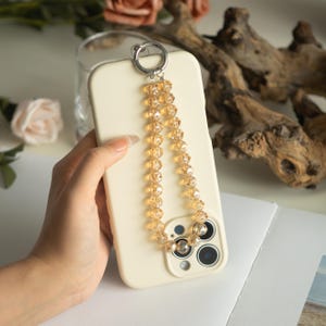 Fall Crystal Beaded Phone Charm,Phone Chain,Wrist Bracelet,Summer Gift,Handmade Gift,Cell Phone Chain,Wrist Bracelet for Phone