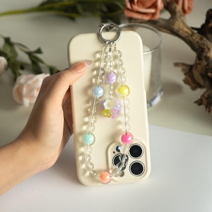 Summer Color Wrist Bracelet,Crystal Beaded Phone Charm,Phone Chain,Key Chain,Bag Charm
