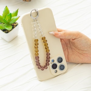 Colorful Crystal Beaded Phone Chain,Phone Charm,Camera Charm,Key Chain