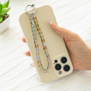 Glitter Barrel Crystal Beaded Phone Charm,Phone Chain,Key Chain,Bag Charm,Cell Phone Chain,Wrist Bracelet Charm,