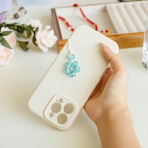 Flower Glass Beaded Phone Charm,Phone Chain,Key Chain,Bag Charm,Phone Accessories,Beaded Keychain Charm,Mobile Phone Strap,Cell Phone Strap