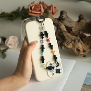 Beaded Phone Charm - Handmade Vintage Phone Strap,Beaded Wristlet, Aesthetic Cottagecore Camera Chain,Y2K,Bag Charm,Friendship Gift