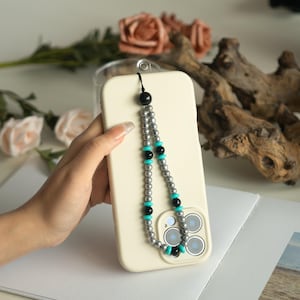 Fashion Old School Glass Beaded Phone Charm,Phone Chain,Wrist Bracelet,Y2K,Camera Charm,Gift for Her,Cell Phone Strap,Mobile String Strap