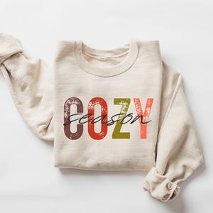 Cozy Season Sweatshirt, Retro Fall Sweatshirt, Womens Fall Sweaters, Cozy Vibes Shirt, Sweater Weather, Tis The Season
