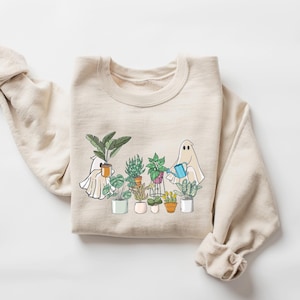 Ghost Plant Sweatshirt: Halloween Plant Lady Fall Sweater