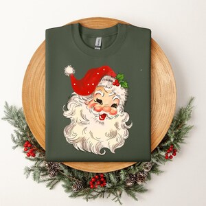 Santa Claus Christmas Sweatshirt: Holiday Clothing for Women