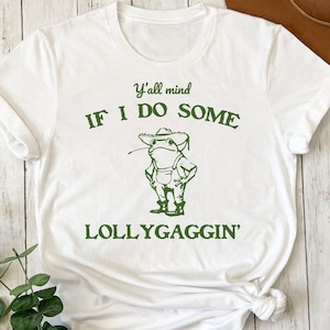 Lustiges Frosch Shirt, Lollygagging Meme, Vintage Tier Gag Unisex T-Shirt, Y2K Kleidung