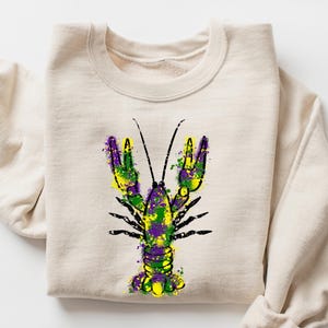 Felpa con gamberi di Mardi Gras, vestito di Mardi Gras, Carnevale di Mardi Gras, Mardi Gras 2024