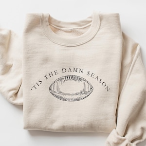 Tis The Damn Season-sweater, Game Day-shirt, voetbalronde hals, trendy sweater