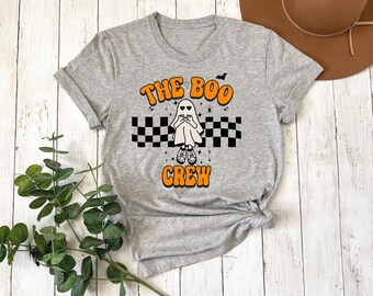 The Boo Crew Halloween Shirt, Boo Shirt, Retro Halloween T Shirt, Funny Halloween Shirts, Halloween Ghost Shirt, Halloween Party