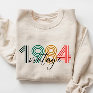 Moletom de aniversário vintage personalizado, moletom de aniversário de 40, 50, 60 anos, camiseta de aniversário de 50 anos, presente de aniversário para mãe, aniversário de marco