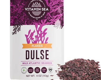 Dulse Flakes Dried Seaweed | Wild North Atlantic Seaweed for Snacking Seasoning, Soups & Salads | Rich in Vitamins Minerals and Antioxidants